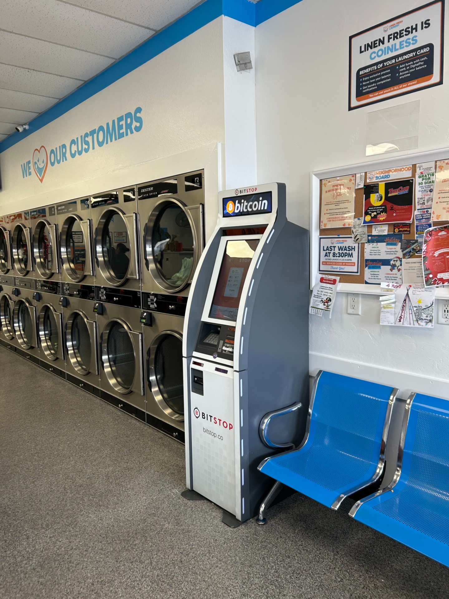 Bitcoin ATM at Linen Fresh Laundry - Speedway in Tucson, AZ | Bitstop